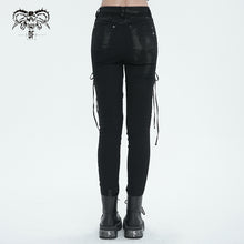 Load image into Gallery viewer, PT210 punk ripped mesh lace up trousers