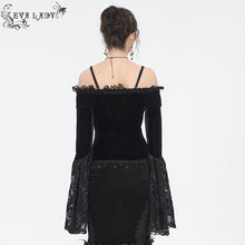 Load image into Gallery viewer, ETT03601 off-shoulder one-piece long-sleeved women's T-shirt