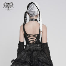 Load image into Gallery viewer, TT307 Punk-Style Snake Print Knit Spaghetti Strap Crop Top