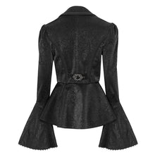 Load image into Gallery viewer, CT211 Patterned leather lace bell-sleeve jacket