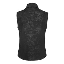 Load image into Gallery viewer, SHT155 Gold-Stamped Twill Sleeveless Punk Shirts