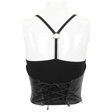 Load image into Gallery viewer, TT240 Knitted punk strapless T-shirt