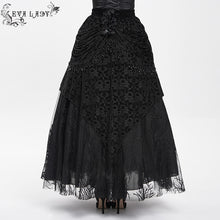 Load image into Gallery viewer, ESKT06701 black branch mesh gothic skirt