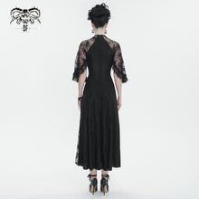 Load image into Gallery viewer, SKT172 Gothic High Slit Lace Asymmetric Long Dress