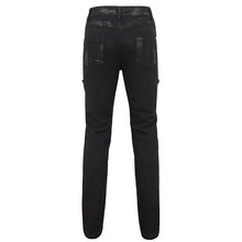 Load image into Gallery viewer, PT213 Hand-painted twill cutout torn distressed men's trousers