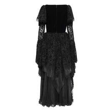 Load image into Gallery viewer, ESKT05201 Chest V-neck long-sleeved jacquard mesh dress