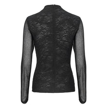 Load image into Gallery viewer, TT255 Diamond mesh stitching long sleeve strappy women's T-shirt