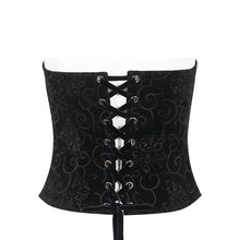 Load image into Gallery viewer, ECST006 Gothic color contrast lace up corset