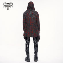 Load image into Gallery viewer, CT21802 Red punk hooded knitted men's jacket