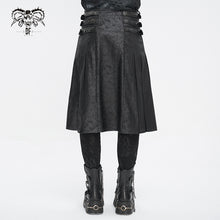 Load image into Gallery viewer, SKT186 Punk crackled leather men's kilt