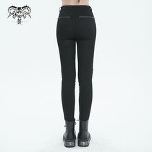 Load image into Gallery viewer, PT214 Punk Twill decorative Faux Leather Leg Loop Trousers