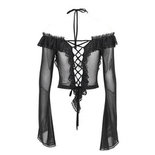 Load image into Gallery viewer, ETT031 One shoulder halter neck strappy top