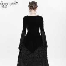 Load image into Gallery viewer, ETT043 Fake two-piece long-sleeved Gothic T-shirt with corset