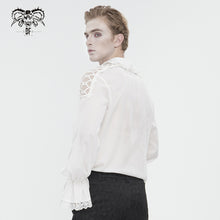 Load image into Gallery viewer, SHT10902 White Gothic V-neck chiffon shirt