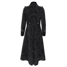 Load image into Gallery viewer, CT26201 Black Gothic paisley jacquard fleece long coat