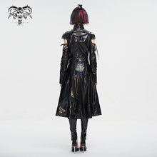 Load image into Gallery viewer, CT210 Patent leather strappy zipper long coat