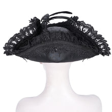 Load image into Gallery viewer, AS201 Black Gothic Women's Pirate Hat