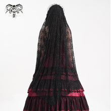 Load image into Gallery viewer, AS204 Gothic flower net tassel long veil