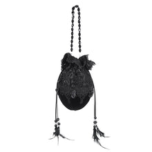 Load image into Gallery viewer, EAS014 Gothic velveteen floral mesh tote bag