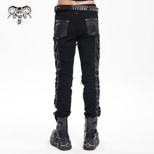 Load image into Gallery viewer, PT261 Punk side drawstring twill men's trousers