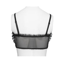 Load image into Gallery viewer, TT30901 Gothic-Style Heart-Shaped Strappy Cropped T-Shirt