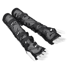 Load image into Gallery viewer, GE031 Skull mesh mid-length sleeves
