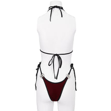 Load image into Gallery viewer, SST02502 red Pentagram Velvet sexy lingerie