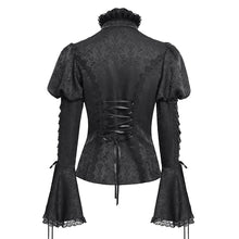 Load image into Gallery viewer, SHT14201 Black Love-shaped Jacquard Gothic Shirt