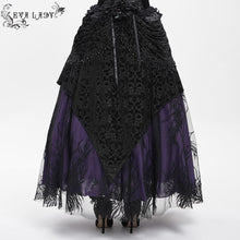 Load image into Gallery viewer, ESKT06702 purple branch mesh gothic skirt