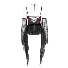 Load image into Gallery viewer, ETT035 Satin eyelash mesh with long sleeves women's T-shirt