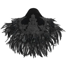 Load image into Gallery viewer, CA055 Gothic peak collar feather short cloak