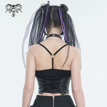 Load image into Gallery viewer, TT240 Knitted punk strapless T-shirt
