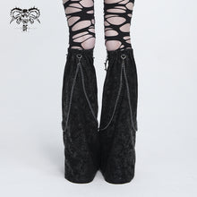 Load image into Gallery viewer, AS314 Punk-style mid-length snakeskin-pattern leather leg warmers