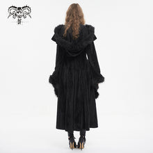 Load image into Gallery viewer, CT214 Small shawl fur collar hooded long coat