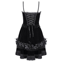 Load image into Gallery viewer, SKT20601 Black Lolita short suspenders dress