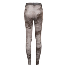 Load image into Gallery viewer, PT24002 Brown Women cloud point stretchy cracked knit leather leggings