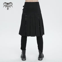 Load image into Gallery viewer, SKT175 Tie Dye Twill Faux Leather Waist Bag Men's Kilt