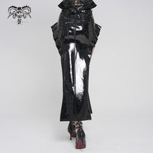 Load image into Gallery viewer, SKT252 Patent Leather Fishtail Punk Skirt