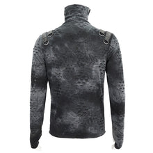 Load image into Gallery viewer, TT261 Punk Tie Dye Turtle Neck Long Sleeve T-Shirt