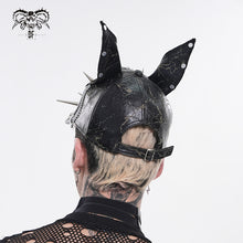 Load image into Gallery viewer, AS280 Cracked PU Doberman Cap with Mixed-Length Spikes