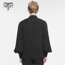 Load image into Gallery viewer, SHT11001 Black Everyday Striped Goth Shirt