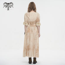 Load image into Gallery viewer, SKT185 V neck short sleeve waisted dress