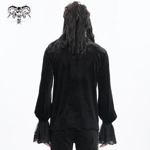 Load image into Gallery viewer, SHT12601  black glimmer Long-sleeved velvet shirts