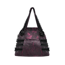 Load image into Gallery viewer, AS29702 Wine Small Gothic-style pleated-pattern handbag