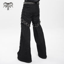 Load image into Gallery viewer, PT289 Punk side-drawn wide-leg pants