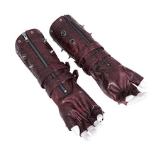 Load image into Gallery viewer, GE03302 red cut out on the back of the hand Men long gloves