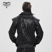 Load image into Gallery viewer, CT271 Punk snake-print leather jacket