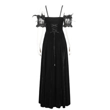 Load image into Gallery viewer, ESKT04502 Black and red Gothic suspender dress
