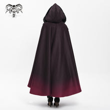 Load image into Gallery viewer, CA048 Gothic black and red gradient long shawl