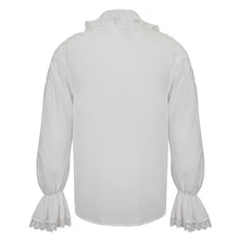 Load image into Gallery viewer, SHT10902 White Gothic V-neck chiffon shirt